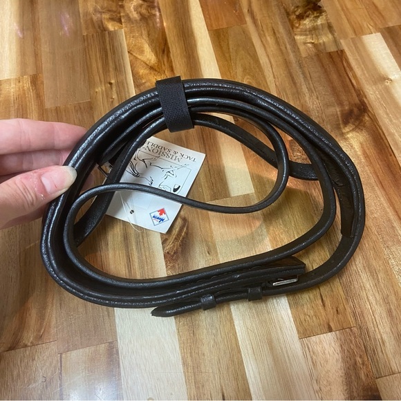 English Pony Bridal Noseband Truly Canadian leather Black - Picture 4 of 8